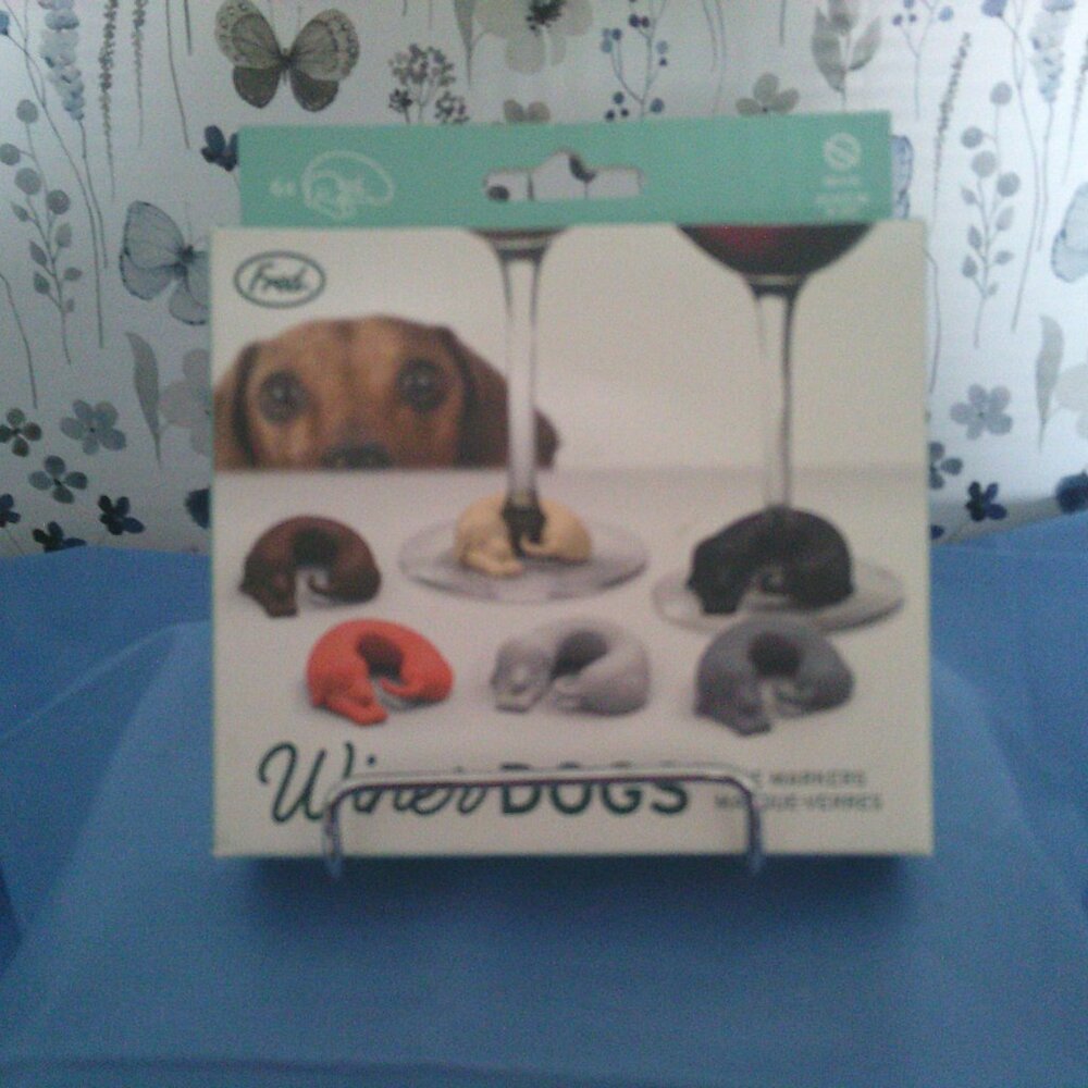 Winer dogs Silicone Wine Markers by Fred Multicolor Set of 6 NIB GREAT GIFT